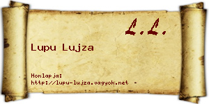 Lupu Lujza névjegykártya